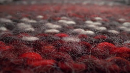 Makro Mehrfarbiger Stoff gestrickt Textur Hintergrund