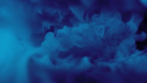 Dynamic Blue Fluid Smoke Cloud Abstract Background