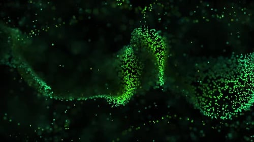 Grüner abstrakter Flow-Hintergrund