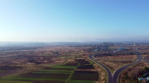 Ring Road Cars Luftaufnahme