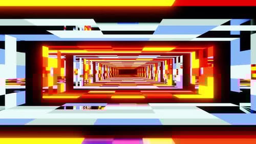 Sci Fi Room Tunnel Vj Loop Travel Background 4K