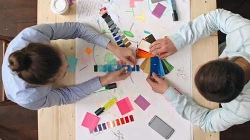 Designer, die ein Projekt planen