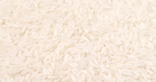 Close up of Heap of Uncooked White Rice
