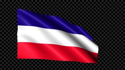 Blue White Red Striped Flag Waving Seamless Loop