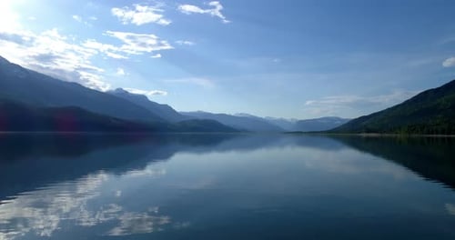 View of beautiful lake 4k