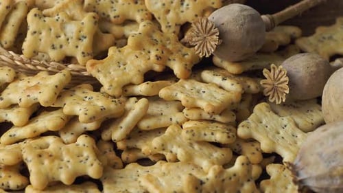 Delicious Star Shaped Poppy Seed Crackers