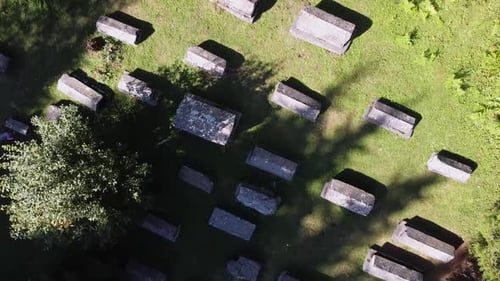 Birds Eye View of Historical Monuments on Lawn