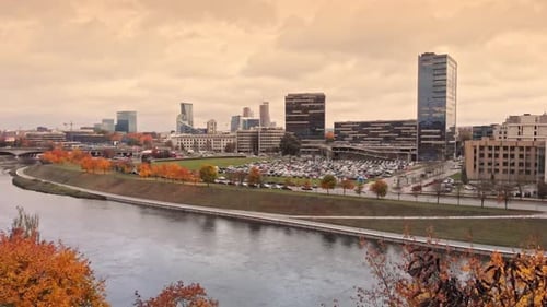 Vilnius Lithuania Aerial Shot