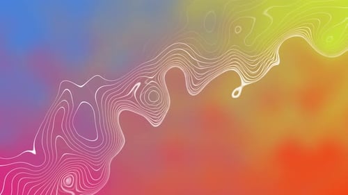 Abstract Wavy Topographic Lines Gradient Background