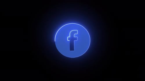 Blue Neon Logo Reveal Animation