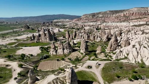Awesome aerial view of Goreme 4 K Turkey Cappadocia