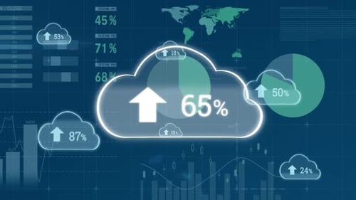 Upload progress clouds and interface with graphs and data