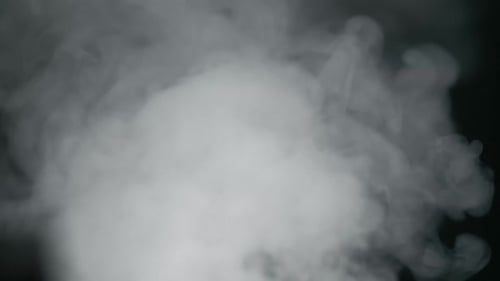 Swirling White Smoke on Dark Background