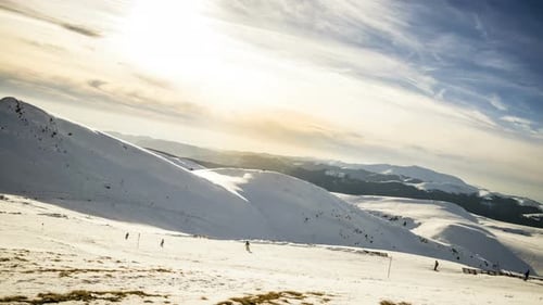 Winter Landscape And Ski Resort