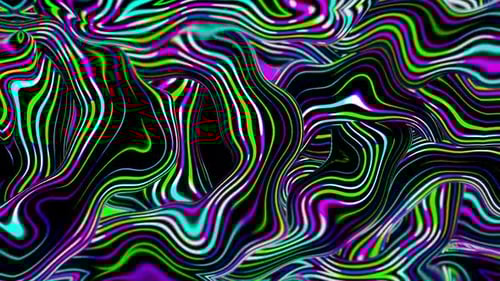 Vibrant Neon Flowing Abstract Waves Motion Background