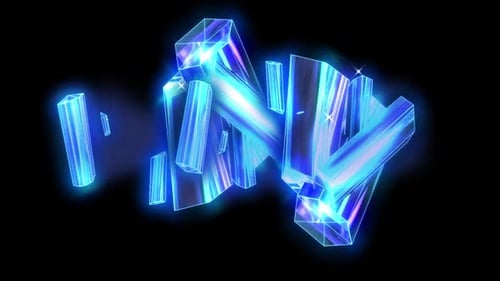 Futuristic Glowing Geometric Reveal Animation