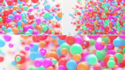 Paquete de partículas 3D coloridas