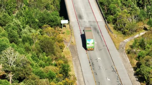 Forwards Tracking of Truck with Trailer Zigzagging on Road and Passing Around Other Vehicles