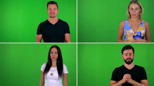 Compilation (Montage) - People Talk To Camera - Green Screen Studio