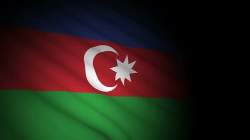 Waving Azerbaijan Flag Seamless Loop