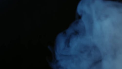 Blue abstract smoke floats