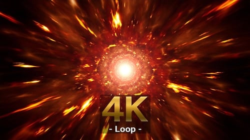 Abstract Fiery Energy Tunnel Loop Background