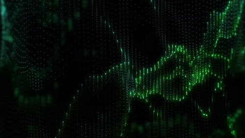 Mir Particle Animierter Hintergrund Grün V4 Loop