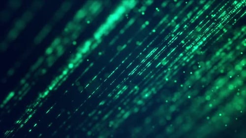 Der glitzernde grüne Hintergrund mit beweglichen Punkten sieht attraktiv aus