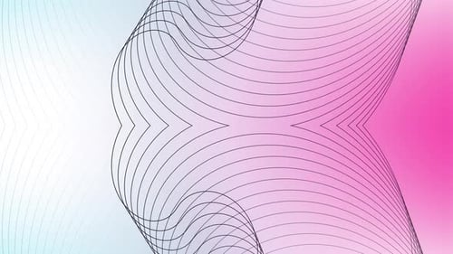 Geometric ribbon line morphing animation. Ribbon line geometric colorful line. Vd 761