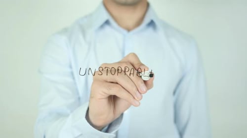 Inarrêtable, écriture sur écran transparent