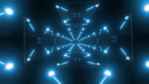 Dynamic Neon Light Tunnel Background