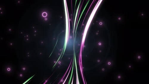 Dynamic Glowing Neon Light Trails Background