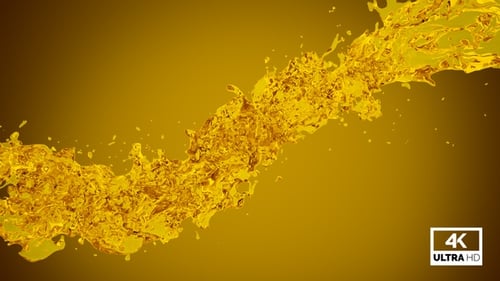 Dynamic Golden Liquid Splash Transition
