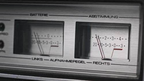 Audio Level Indicators on a Vintage Device