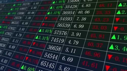 Stock Price Change Interface Of Wall Street Financial Market