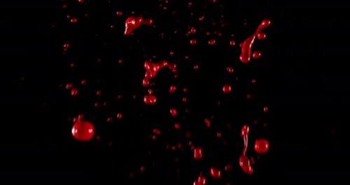 Splashes Of Red Paint