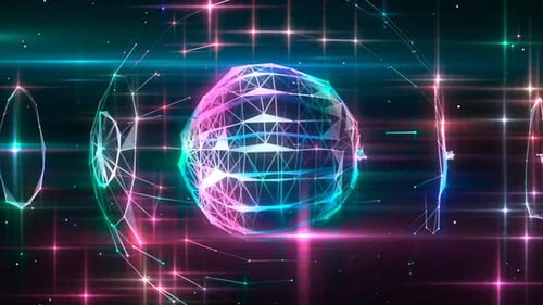 Fond de boucle de mouvement Triangle Space Dance