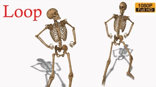 Halloween Dancing Skeleton 3D Animation for Spooky Projects