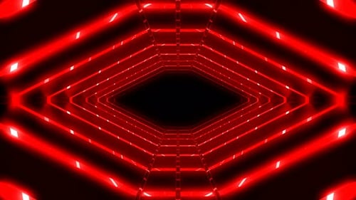 Roter Neonlicht-Korridor