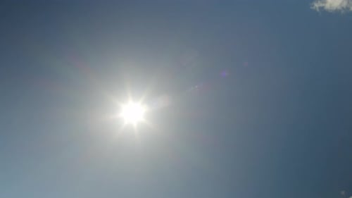 Blue Sky with Sun and Clouds Time Lapse