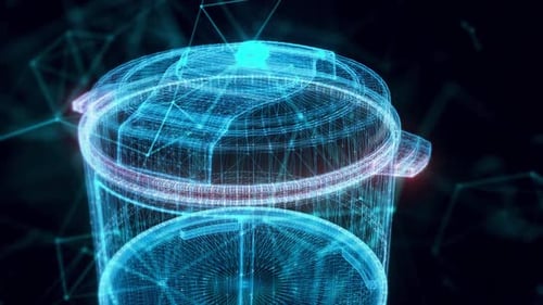 pressure cooker hologram Close up Hd
