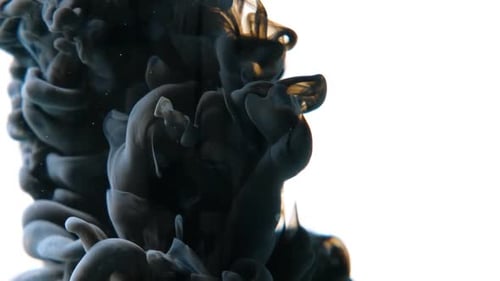 Black Cloud Ink auf weißem Hintergrund.