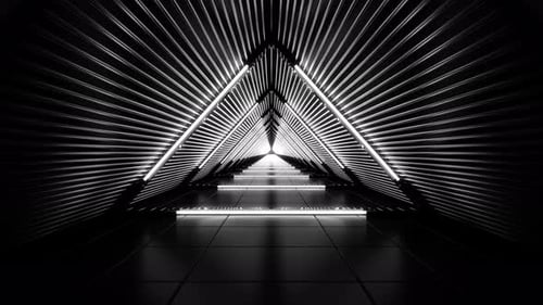 Black White Tunnel Background