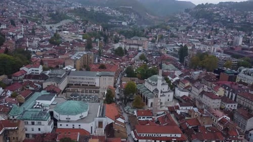 Sarajevo Old Town Aerial