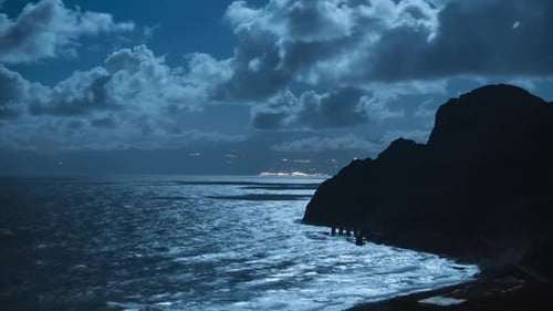 Moonlight Night Sea 1