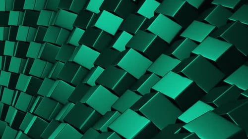 Animated Abstract Waving Cubes Background Loop