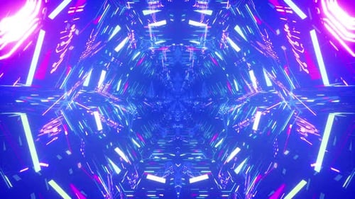 4k Futuristic Cyber Tunnel