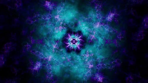 Cyan Psychedelic Plasma Background Loop 4K