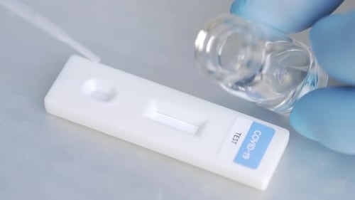 COVID-19 test shows positive result