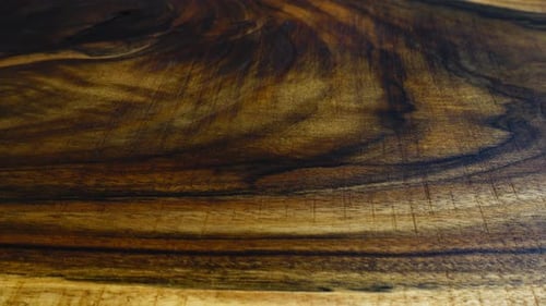 Close-Up of Polished Wood Grain Texture